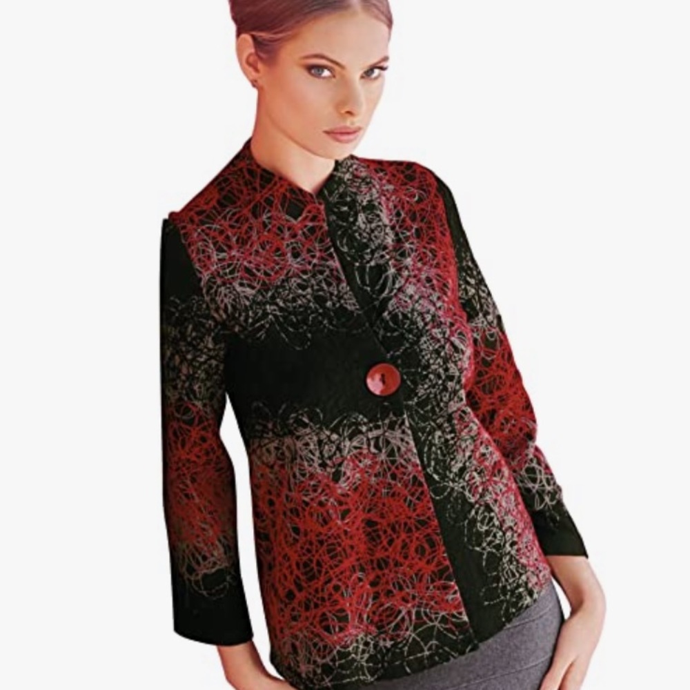 Joseph Ribkoff Single Button Knit Jacket - Picture 11 of 11